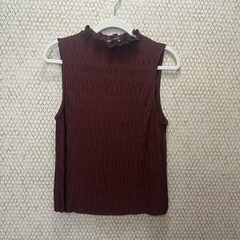 Zara Plisse Tank Top